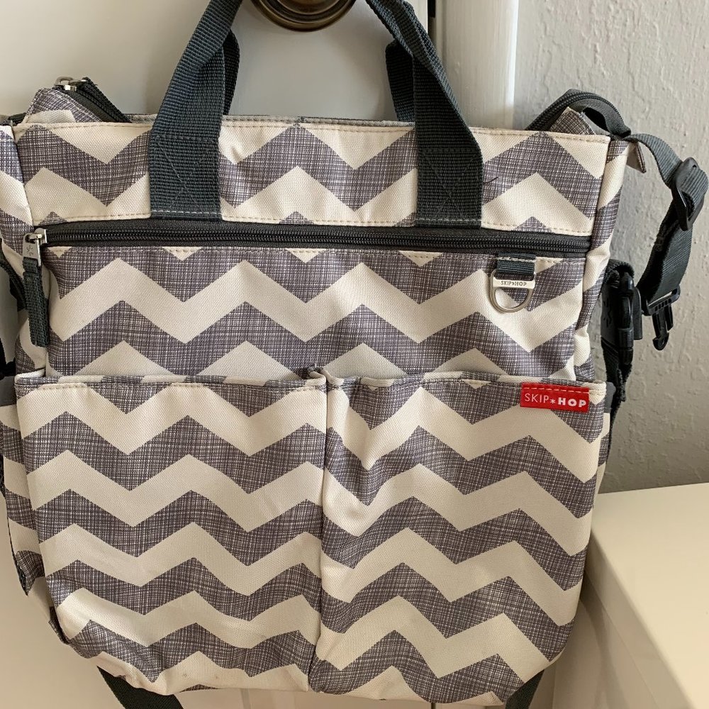 Skip Hop Diaper Bag: Iconic Duo Tote with Changing Pad
